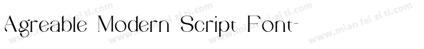 Agreable Modern Script Font字体转换